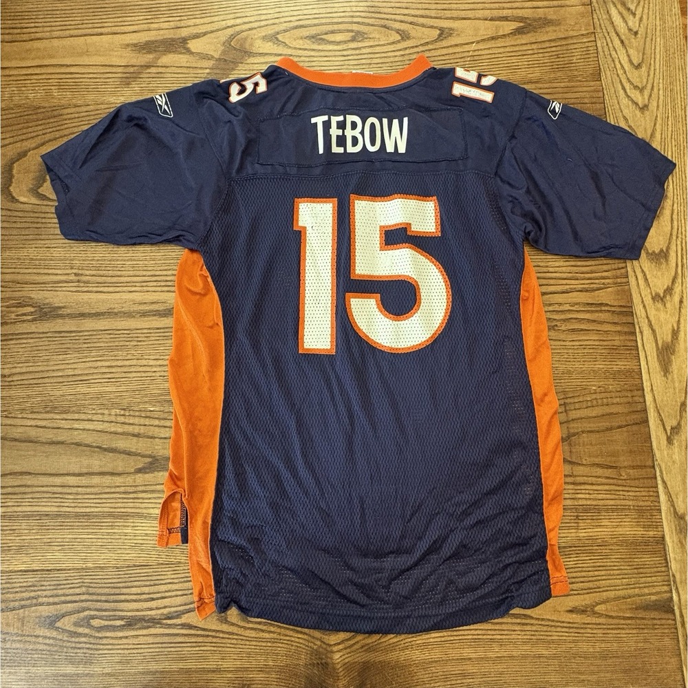 Tim Tebow #15 Denver Broncos NFL On Field Reebok Football Jersey Youth XL